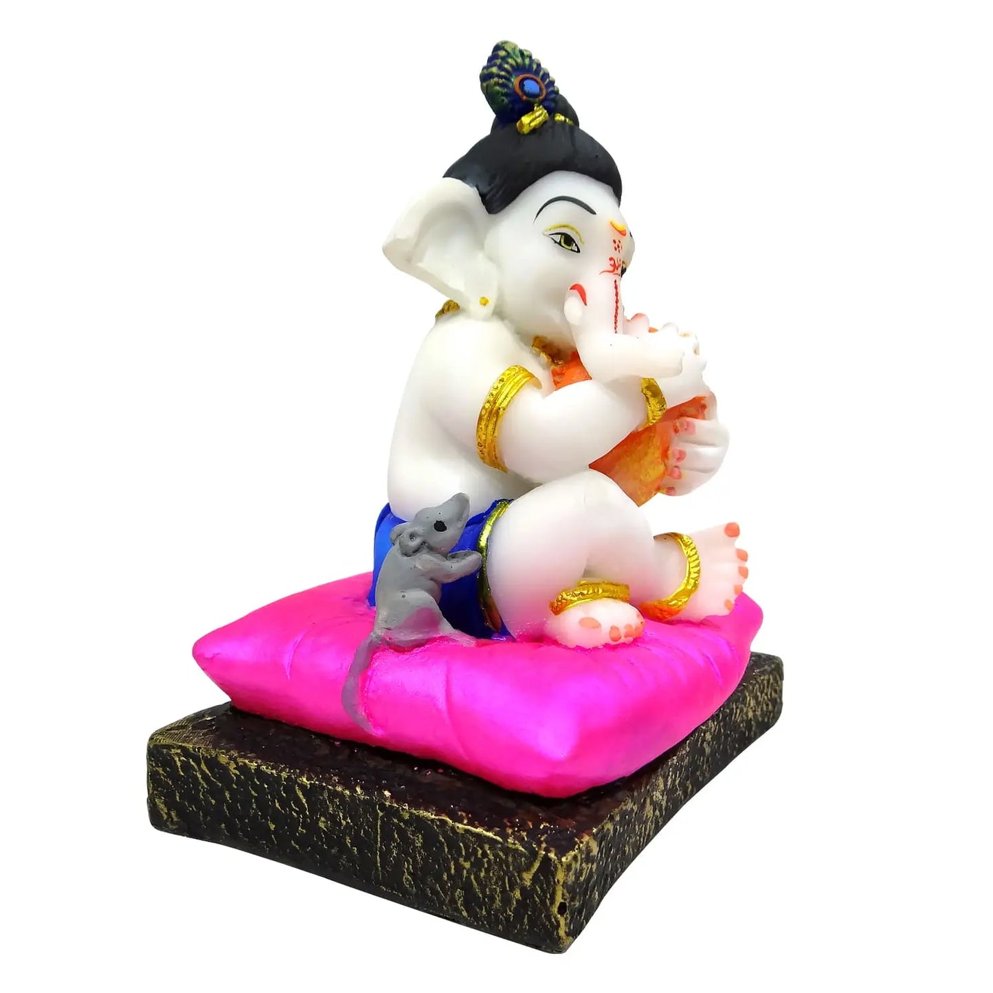 Resin Beautiful Modak Baal Ganesha Sculpture Upharkaro