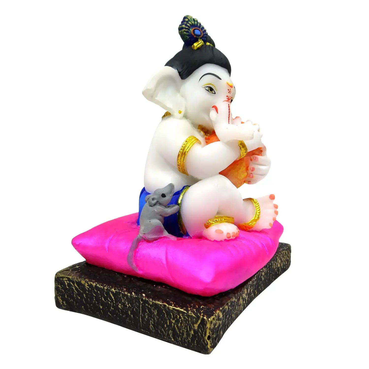 Resin Beautiful Modak Baal Ganesha Sculpture Upharkaro