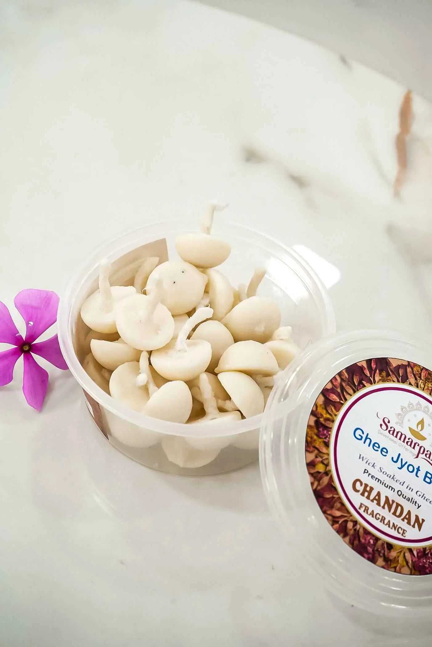 Samarpan Chandan Ghee Jyot Batti (100 Pieces)-Upharkaro