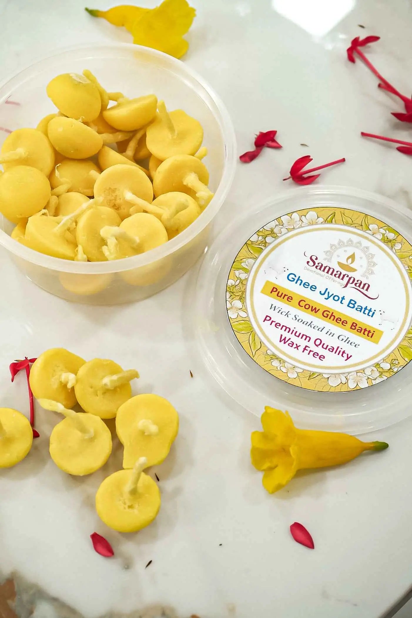 Samarpan Cow Ghee Jyot Batti (100 Pieces)-Upharkaro
