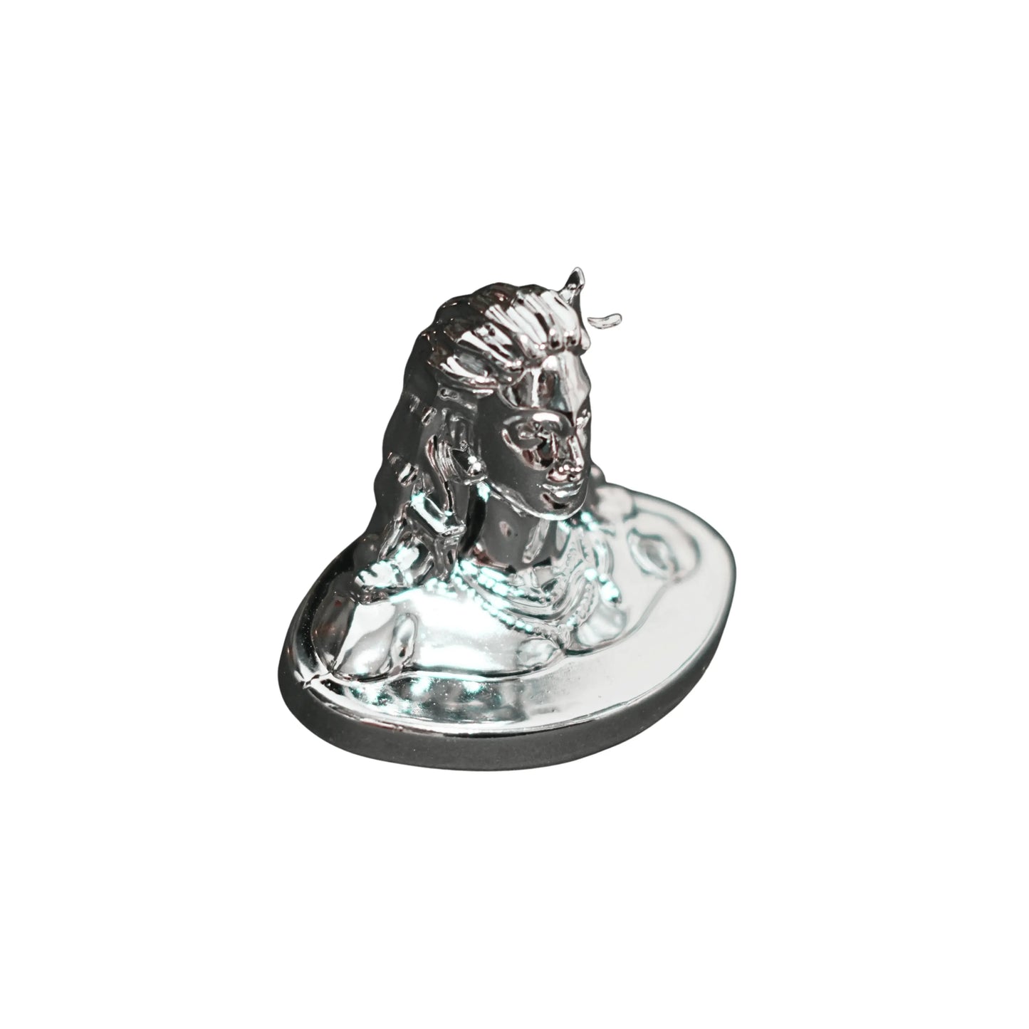 Crystal unicorn figurine on a white background