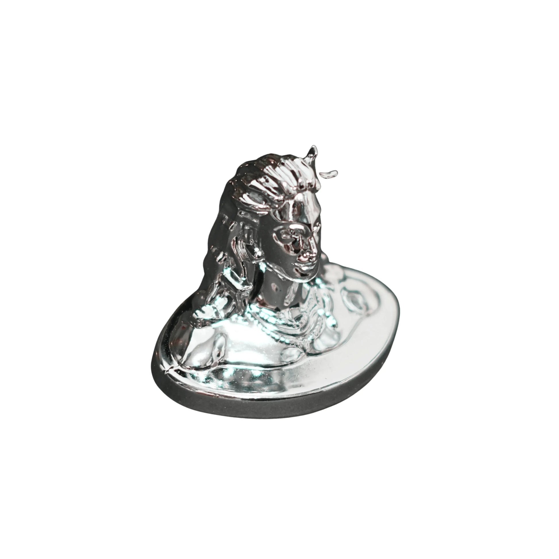 Crystal unicorn figurine on a white background