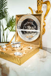 Silver Polish Pooja Thali Set Traditional Hindu Puja Thali with Accessories Ideal for Festivals, Home Mandir, Gifting – Premium Finish Brass Look