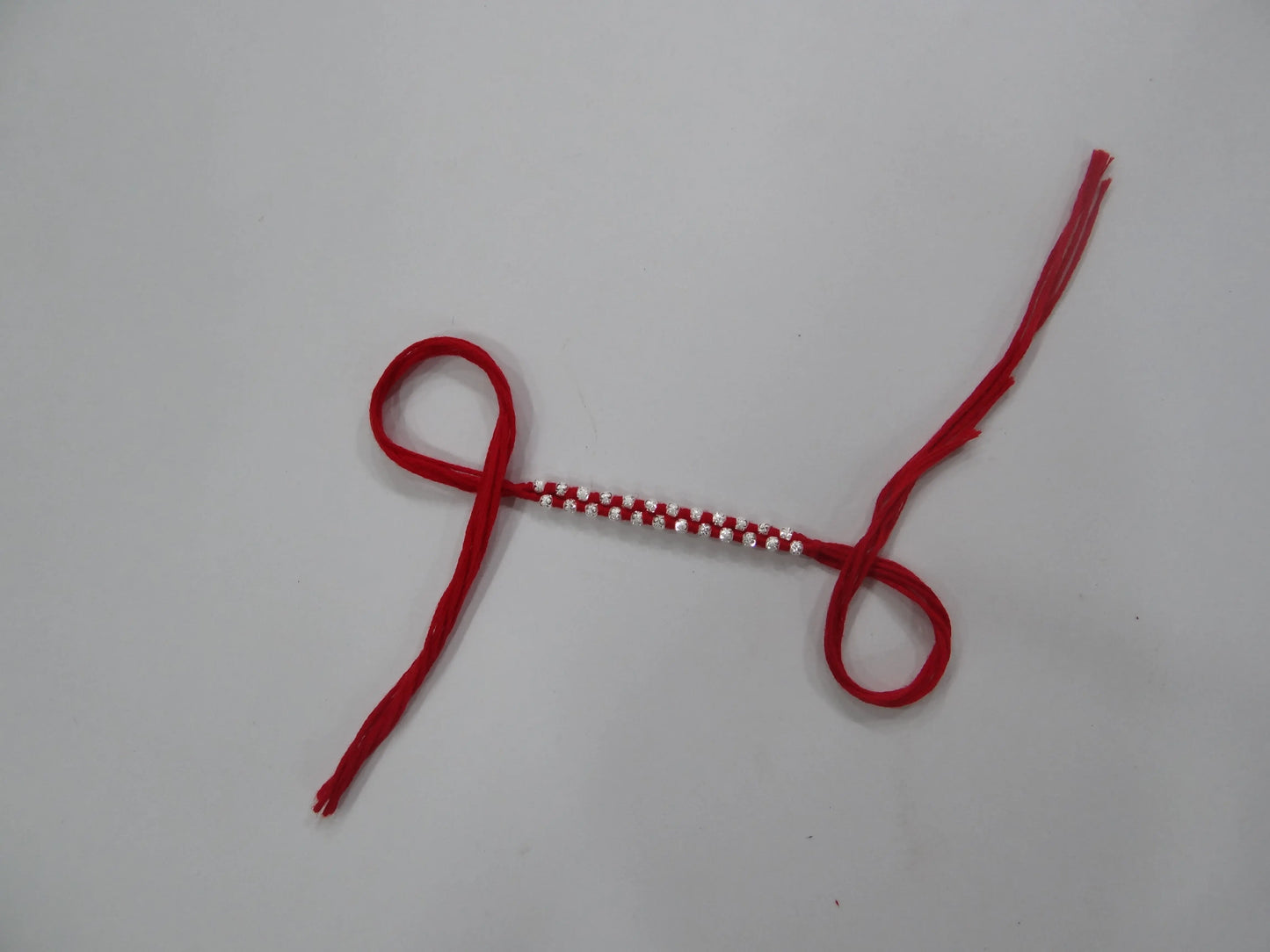 Silver Red Dora Rakhi  By Upharkaro-Upharkaro