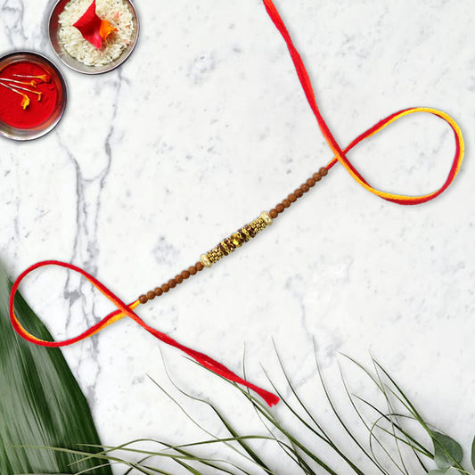 Special Design Chandan Auspicious Rakhi  By Upharkaro-Upharkaro