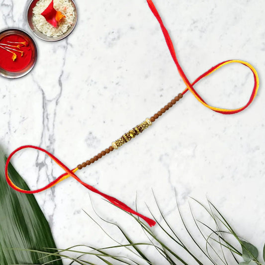 Special Design Chandan Auspicious Rakhi  By Upharkaro-Upharkaro