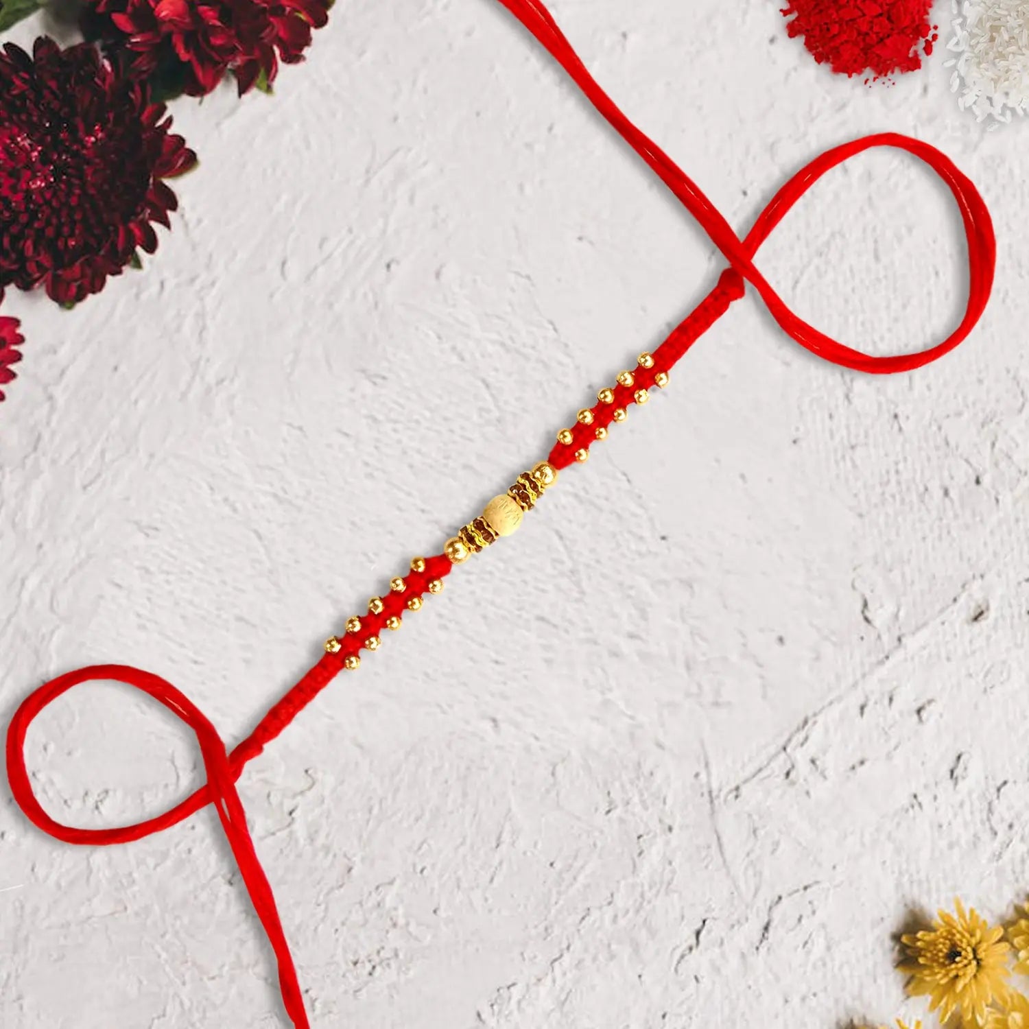 Special Designer Red Dora Rakhi By Upharkaro-Upharkaro