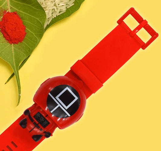 Squid Robot Digital Watch Rakhi for Kids – Cartoon Style Raksha Bandhan Gift By Upharkaro-Upharkaro