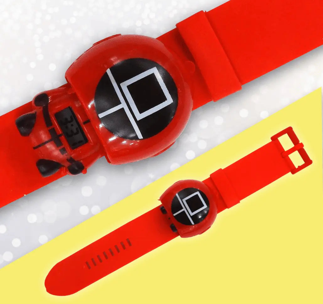 Squid Robot Digital Watch Rakhi for Kids – Cartoon Style Raksha Bandhan Gift By Upharkaro-Upharkaro