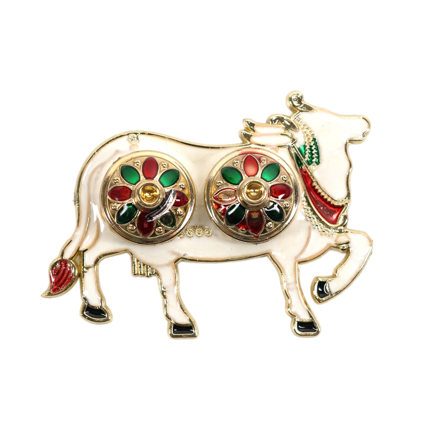 Upharkaro Premium Bhaiya Bhabhi Rakhi Combo Set | Designer Rakhi with Decorative Pooja Thali, Roli Chawal Cow Plate, Greeting Card & Fancy Clay Diya | Raksha Bandhan Gift Hamper