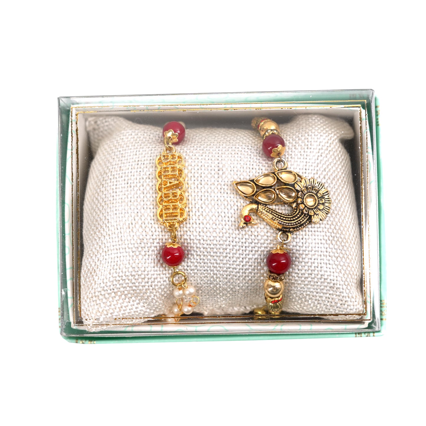 Upharkaro Premium Bhai Rakhi Combo Set | Designer Rakhi with Decorative Pooja Thali, Roli Chawal Cow Plate, Greeting Card & Fancy Clay Diya | Raksha Bandhan Gift Hamper