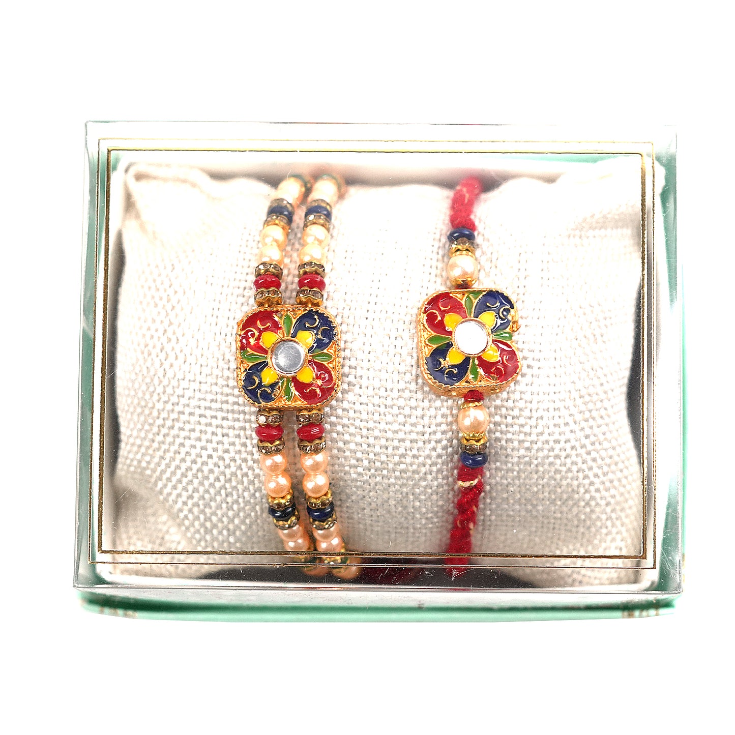 Uphakaro Premium Golden Peacock Basket Raksha Bandhan Gift Hamper with Bhaiya Bhabhi Rakhi Set, Decorative Cow Roli Chawal Holder, Clay Diya & Greeting Card | Festive Rakhi Gift Combo