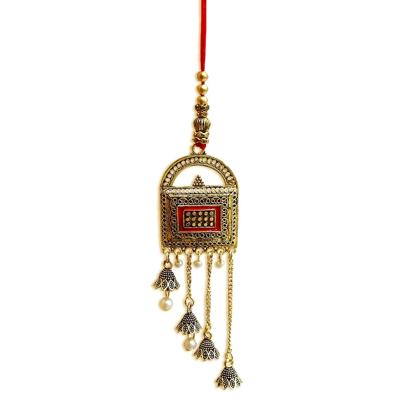 Traditional Meenakari Lumba Rakhi for Bhabhi by Upharkaro – Handcrafted Enamel Work Rakhi for Raksha Bandhan 2025-Upharkaro