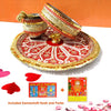 Traditional Red & Golden Karwa Chauth Thali Set with Pooja Book & Mata Poster – 41% OFF | By Upharkaro