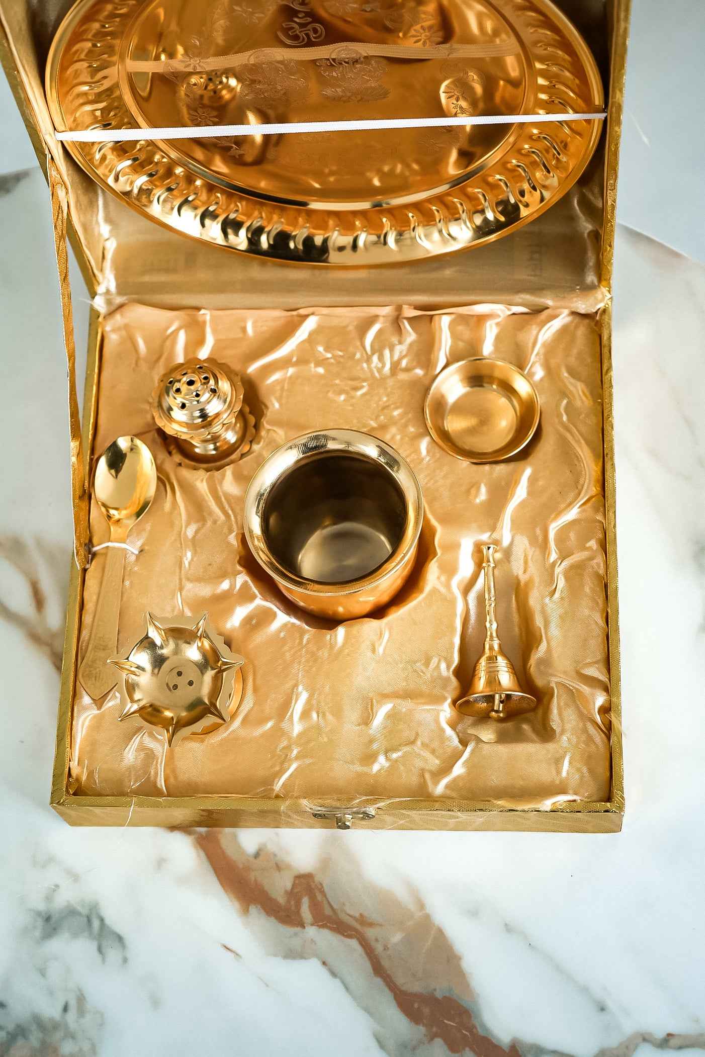 Traditional Religious Thali Set for Diwali, Wedding, and Home Temple-Upharkaro