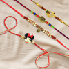 Om & Peacock Designer Rakhi Set with Kids Rakhi – Combo Pack of 4 for Brothers | Upharkaro