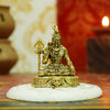 Upharkaro Brass Lord Shiva Idol 4.5 cm | Mini Mahadev Murti with Trishul | Small Pooja Idol for Home Temple, Office Desk & Car Dashboard