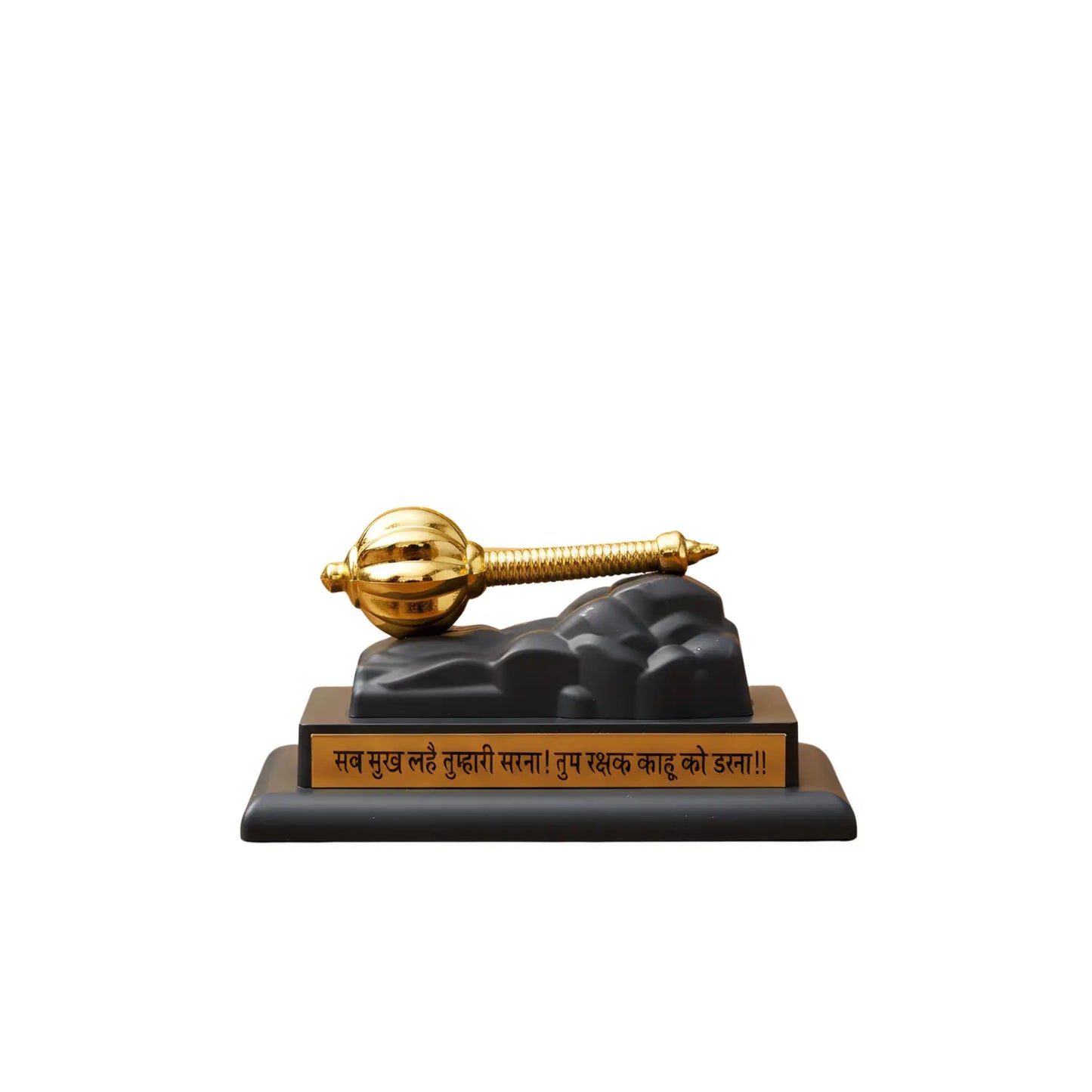 Decorative item with a gold螺旋and black base on a white background