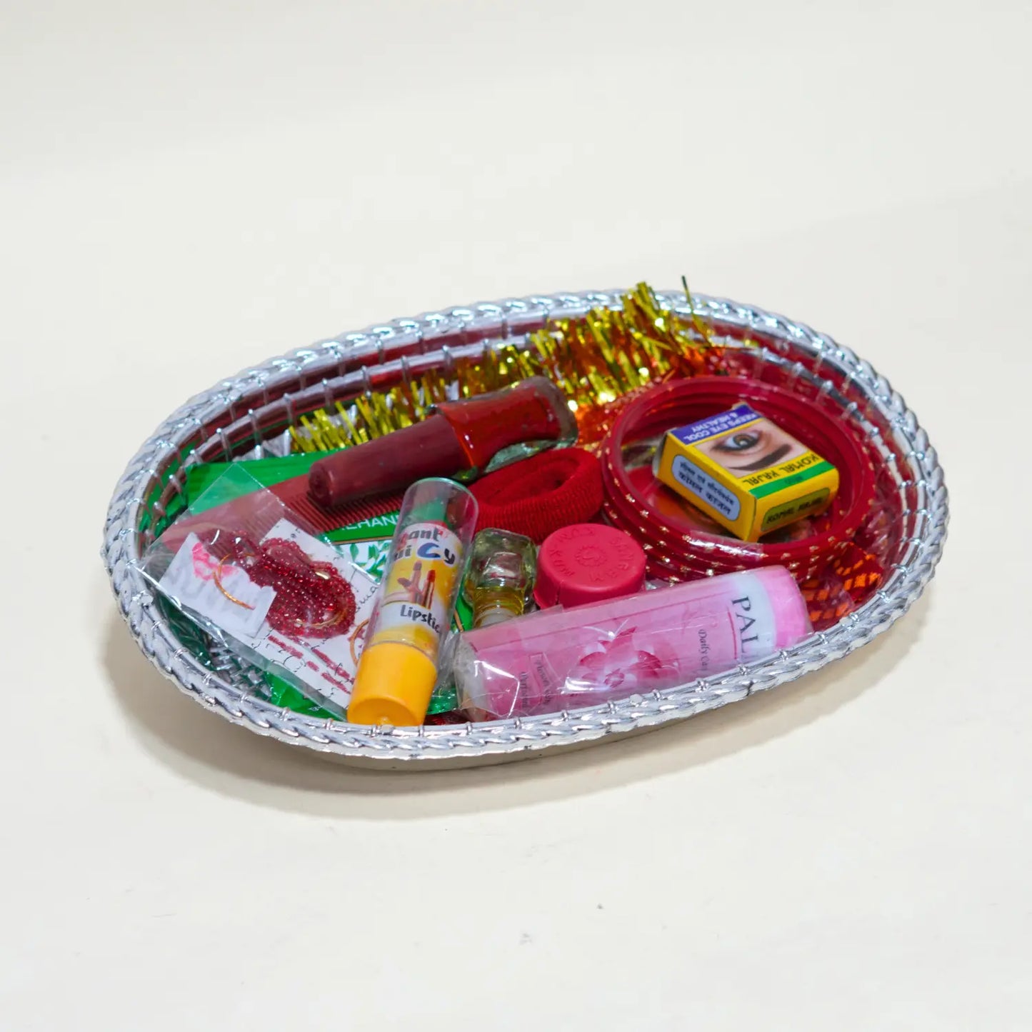 Complete Mata Shringaar Kit (Set of 21Items): Includes all essential Devi shringaar & pooja samagri required for traditional Mata Rani worship.
Ideal for Navratri & Festive Pooja: Perfect for Navratri, Durga Pooja, Chaitra & Sharad Navratri, Ashtami, and other religious occasions.
Suitable for Mandir & Home Temple: Designed for daily pooja, temple rituals, and home mandir decoration with devotional elegance.
Convenient All-in-One Set: Saves time and effort by providing complete shringaar essentials in a sin