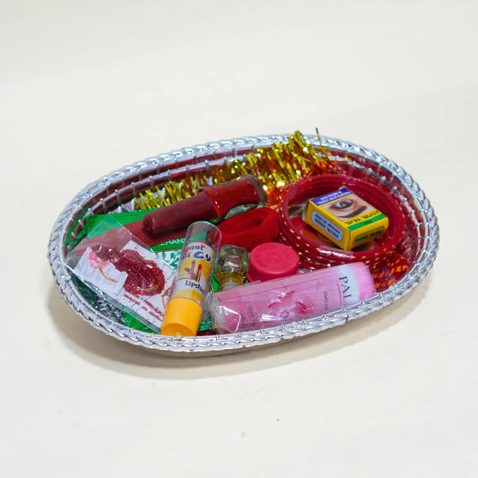Complete Mata Shringaar Kit (Set of 21Items): Includes all essential Devi shringaar & pooja samagri required for traditional Mata Rani worship.
Ideal for Navratri & Festive Pooja: Perfect for Navratri, Durga Pooja, Chaitra & Sharad Navratri, Ashtami, and other religious occasions.
Suitable for Mandir & Home Temple: Designed for daily pooja, temple rituals, and home mandir decoration with devotional elegance.
Convenient All-in-One Set: Saves time and effort by providing complete shringaar essentials in a sin