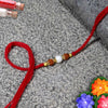 White Stone Rudraksh  Dora Rakhi By Upharkaro