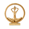 Upharkaro Golden Yoga Meditation Lady Statue Resin Figurine for Home Decor Office Desk Living Room & Meditation Space