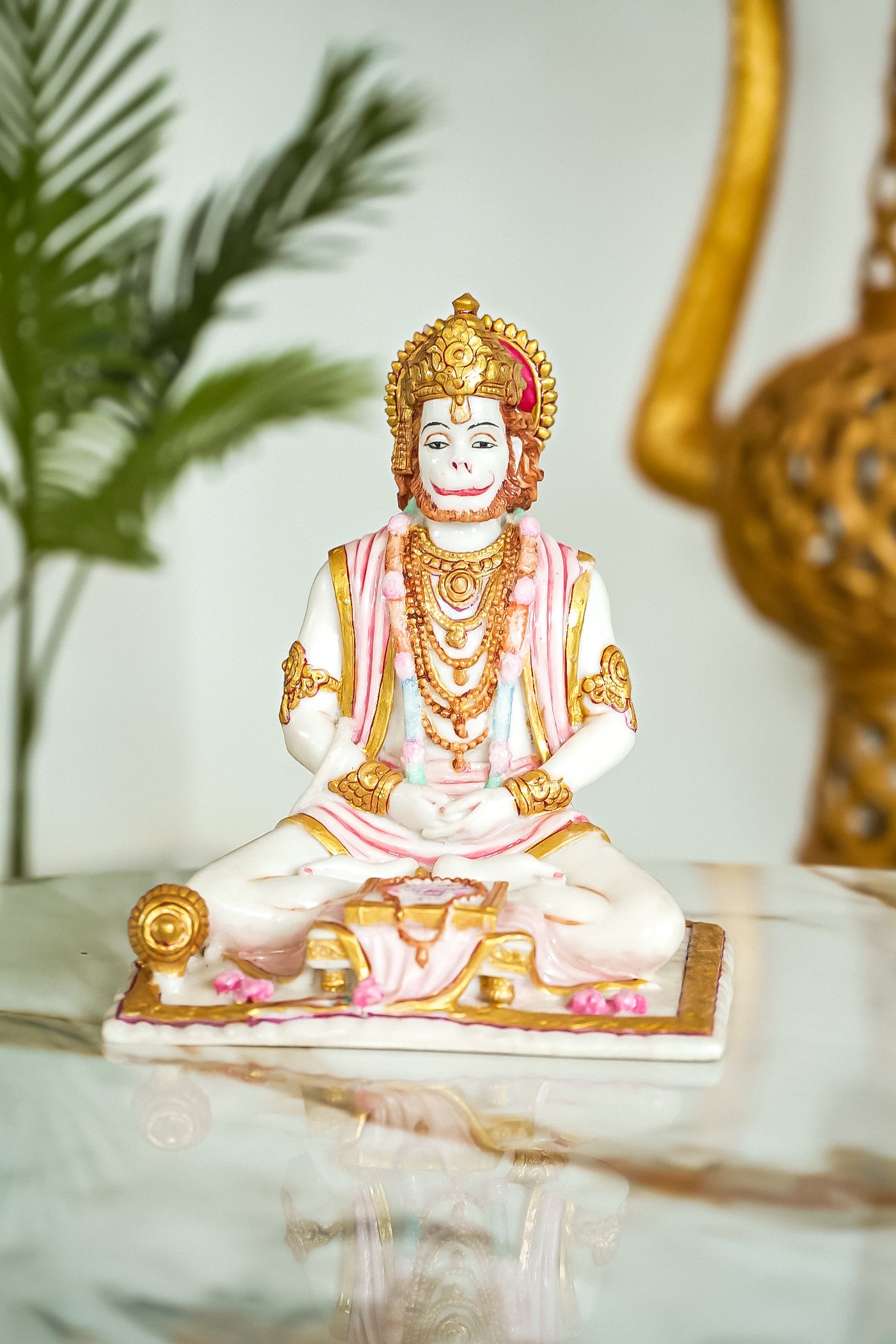 Meditating Lord Hanuman Sitting Statue