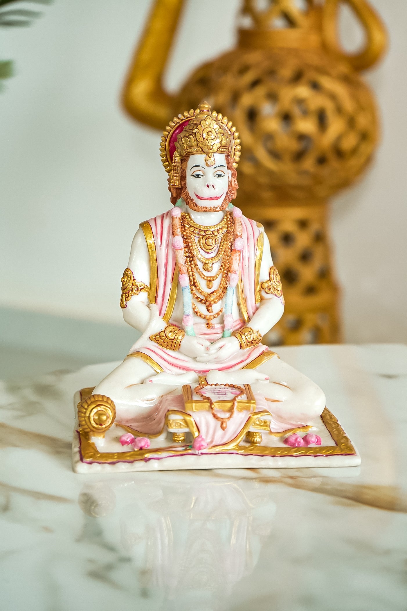 Meditating Lord Hanuman Sitting Statue