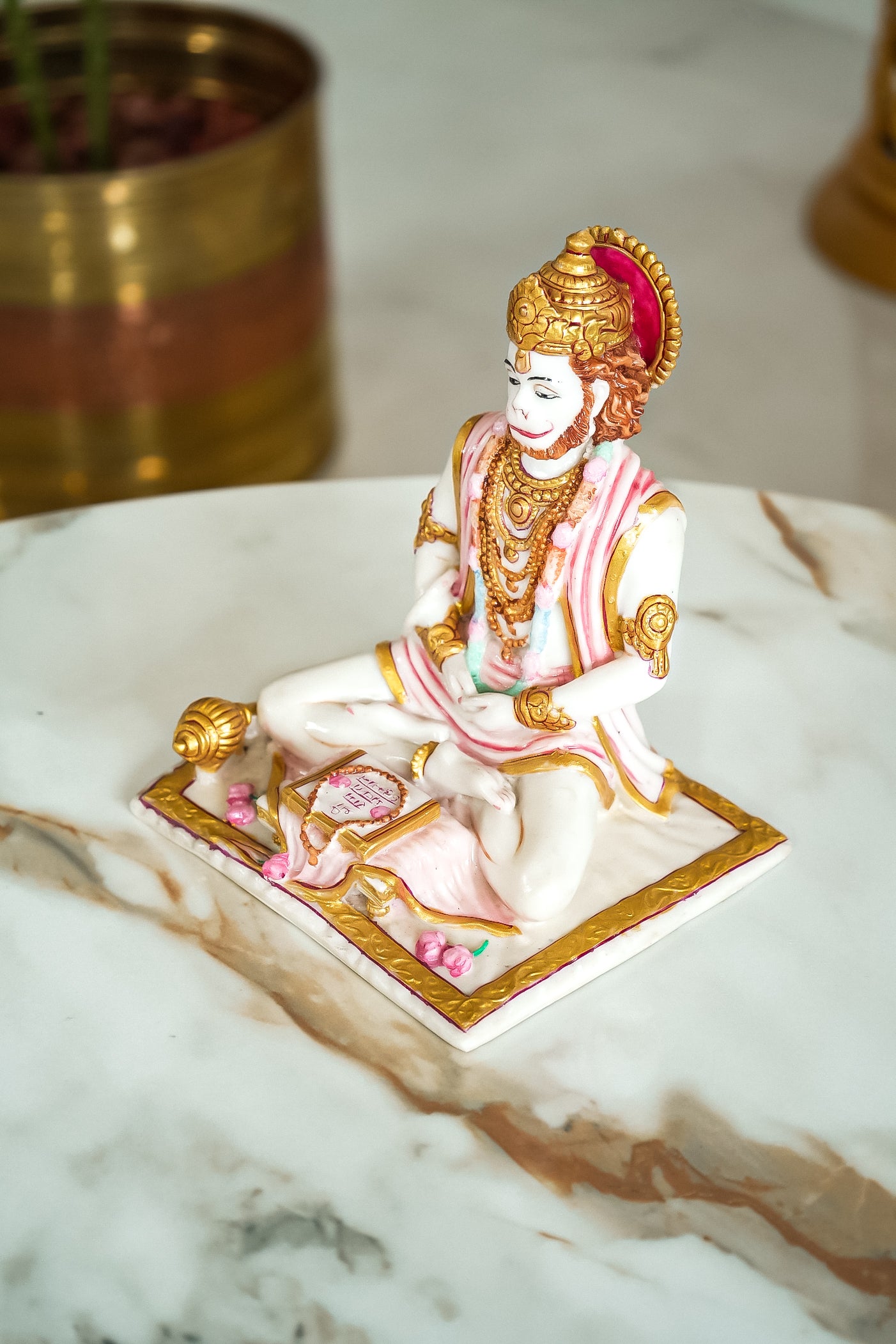 Meditating Lord Hanuman Sitting Statue