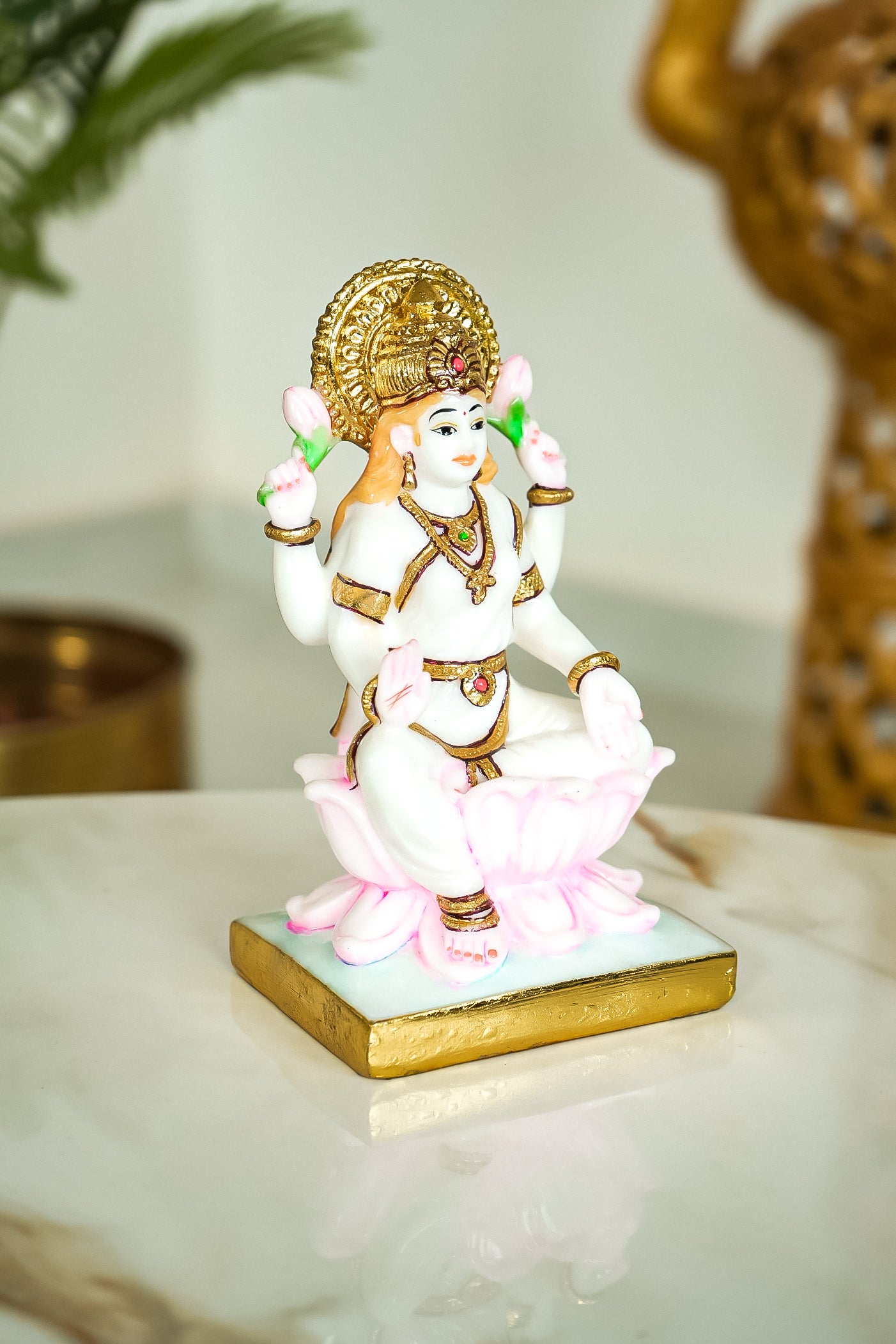 Marble Dust Goddess Lakshmi Statue