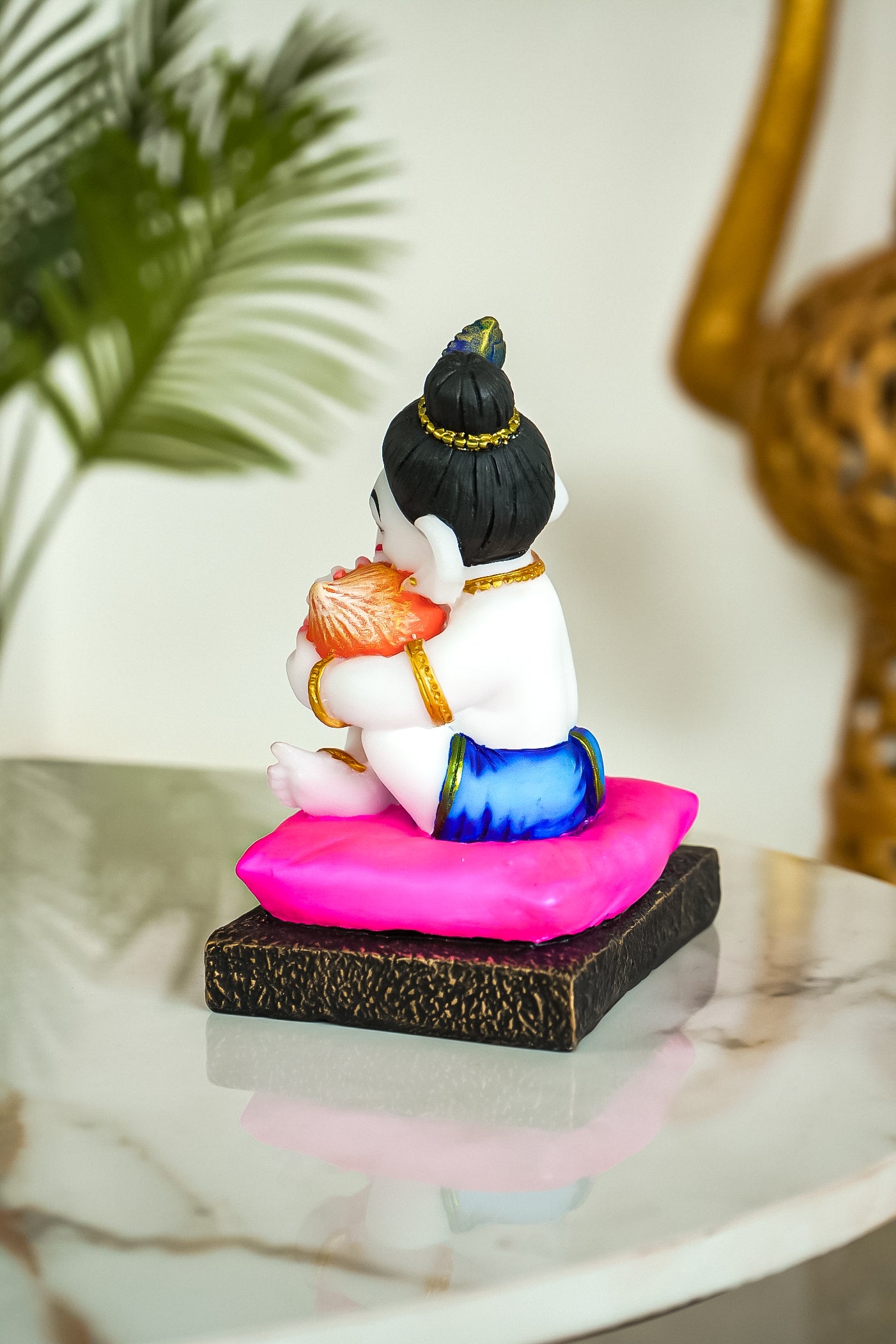 Resin Beautiful Modak Baal Ganesha Sculpture