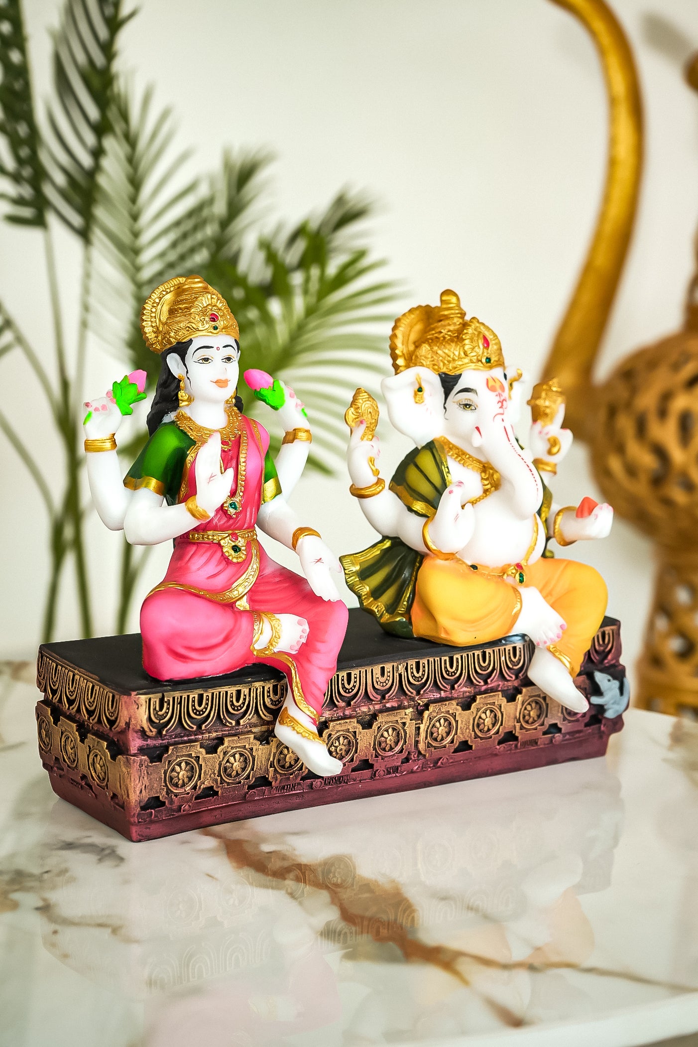 Elegant Decor Lakshmi Ganesha Idol