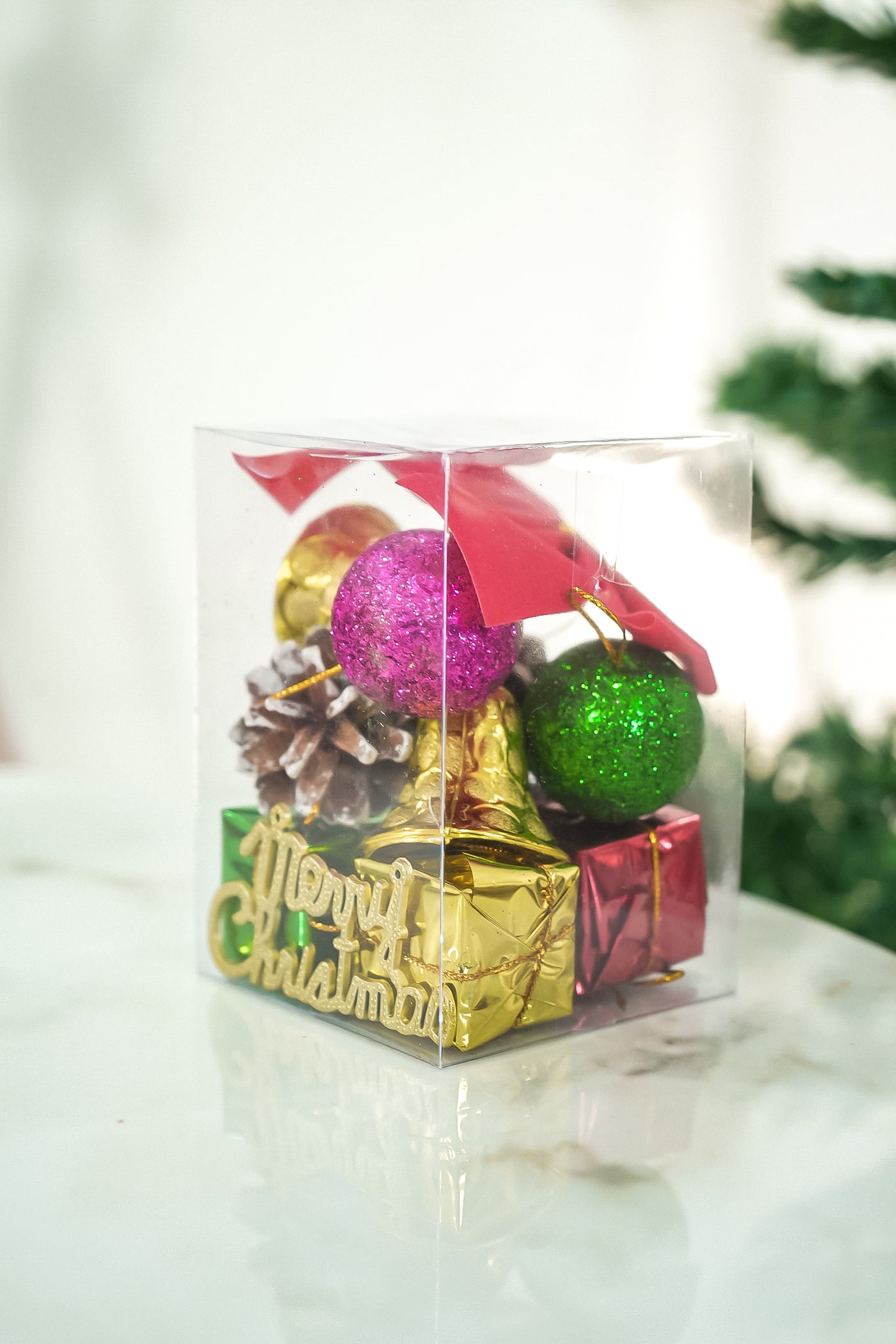 Christmas Ball Gift Box Ornaments Colorful Christmas Tree Hangings Items