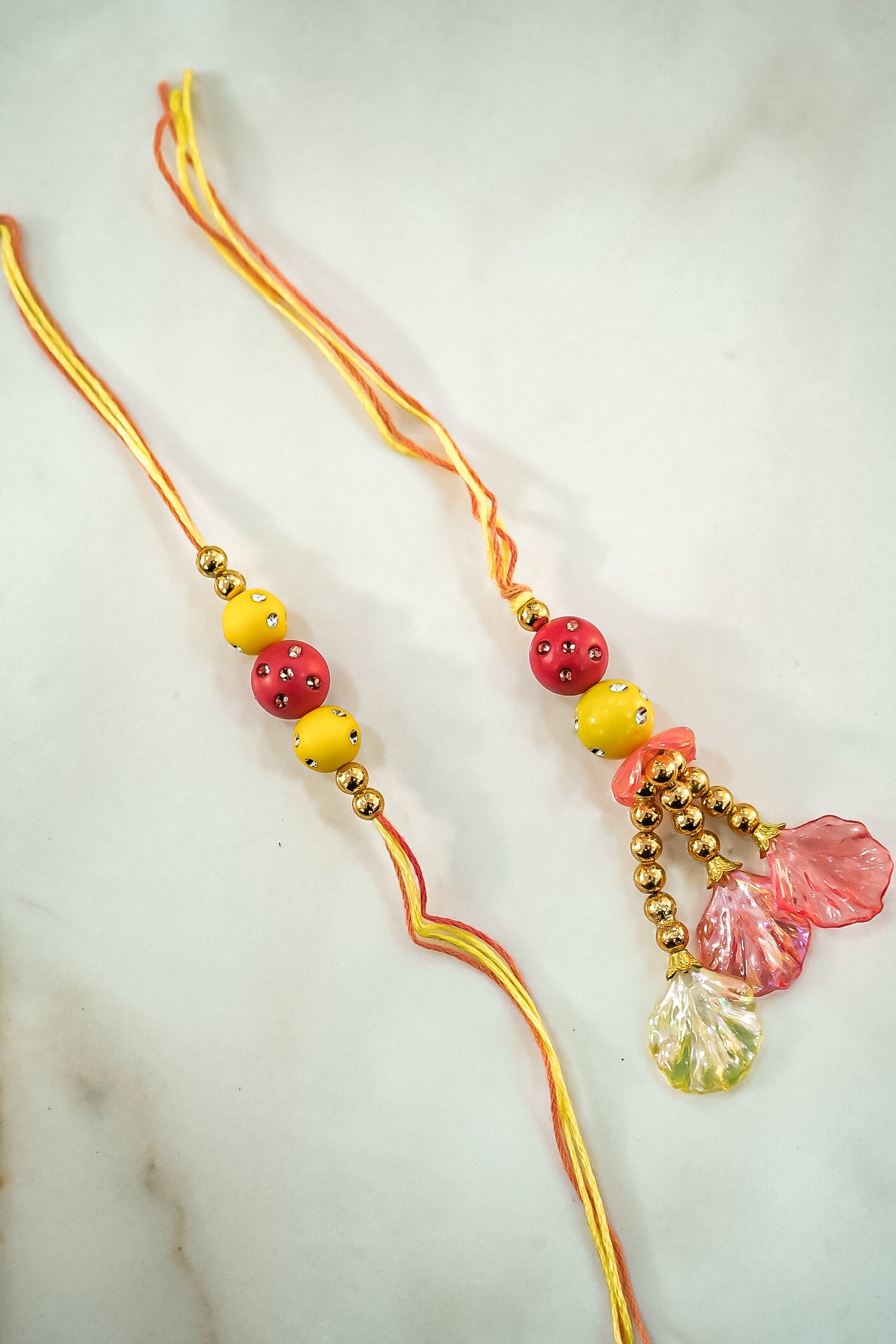 Pearl Pair Rakhi Set for Bhaiya Bhabhi