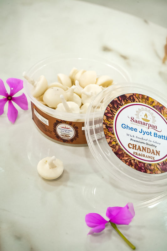 Samarpan Chandan Ghee Jyot Batti (100 Pieces)