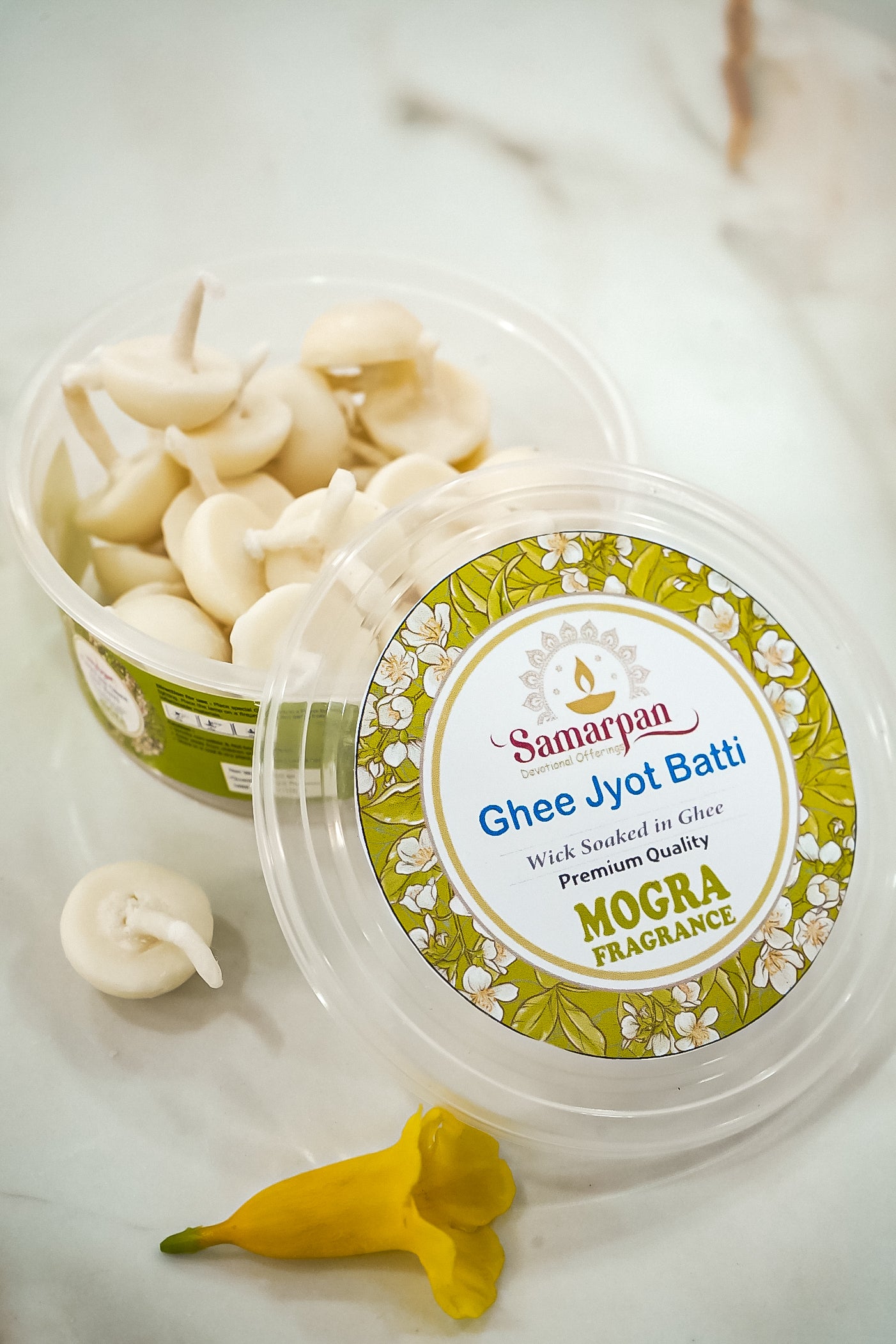 Samarpan Mogra Ghee Jyot Batti (100 Pieces)