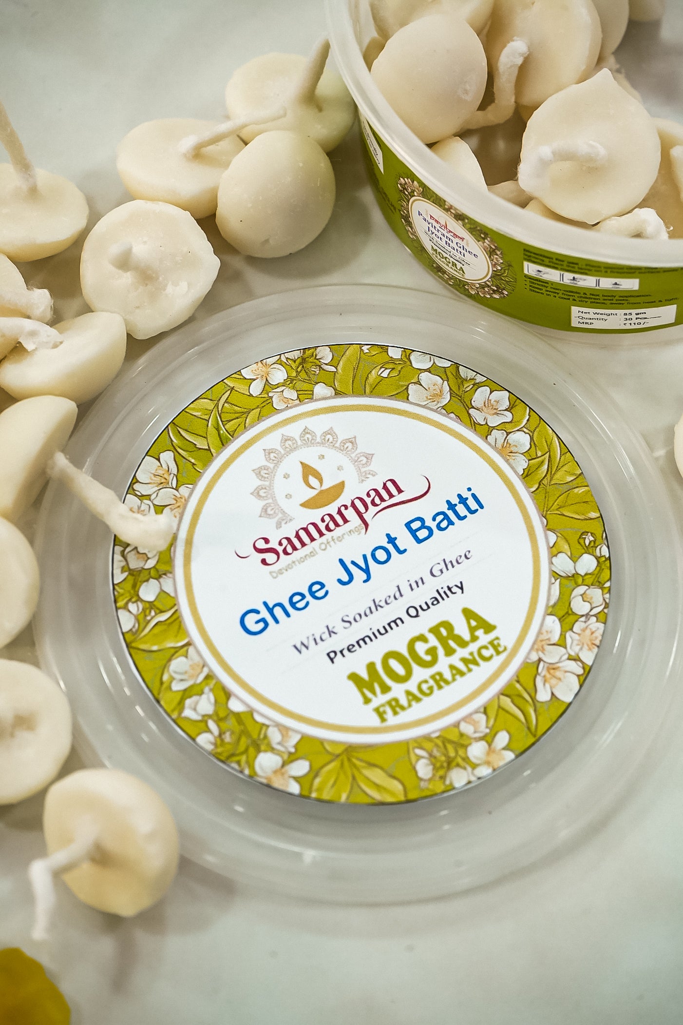 Samarpan Mogra Ghee Jyot Batti (100 Pieces)