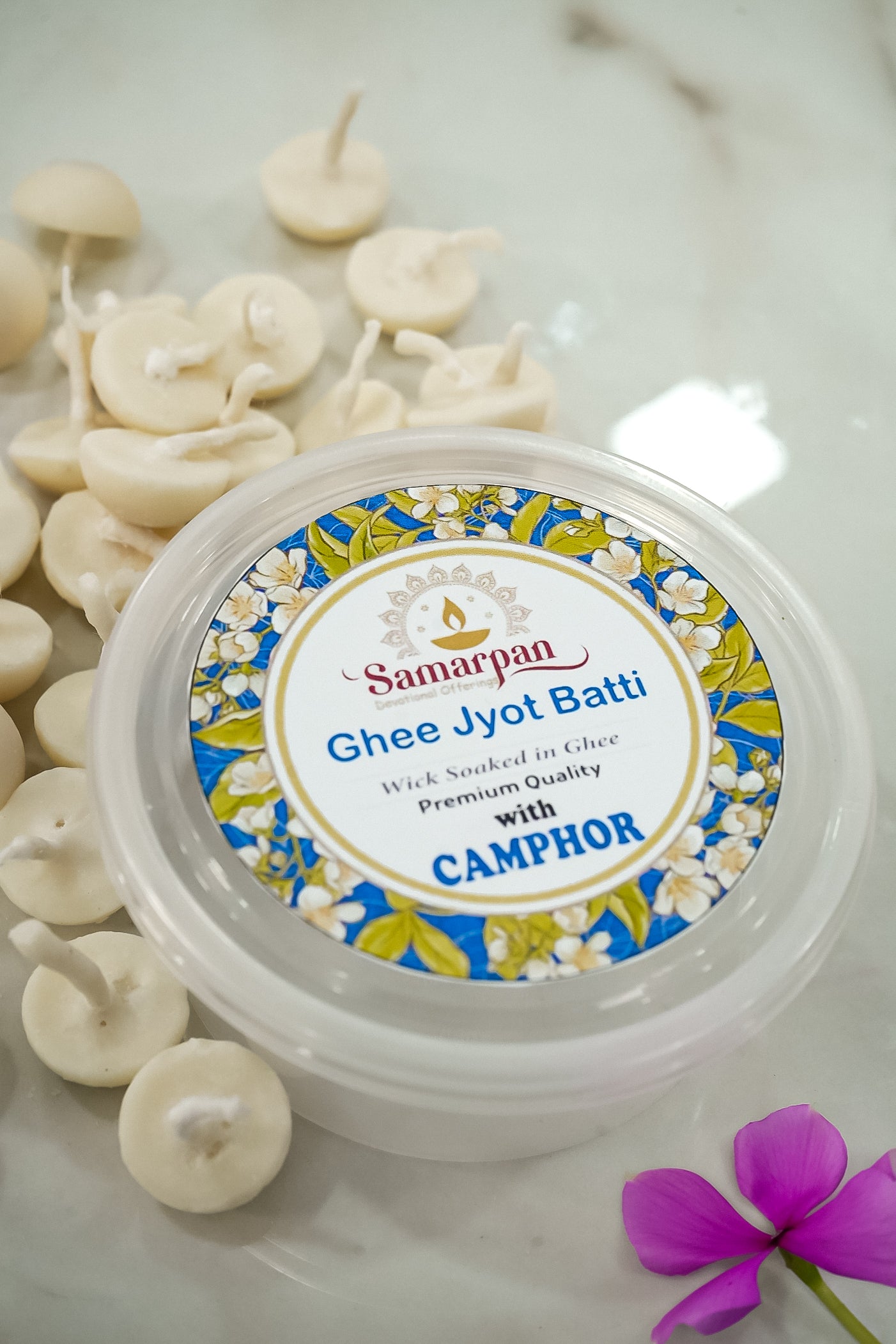 Samarpan Camphor Ghee Jyot Batti (100 Pieces)