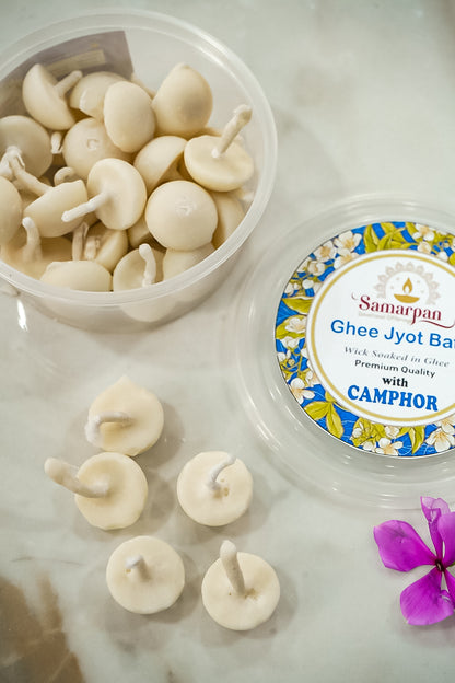 Samarpan Camphor Ghee Jyot Batti (100 Pieces)