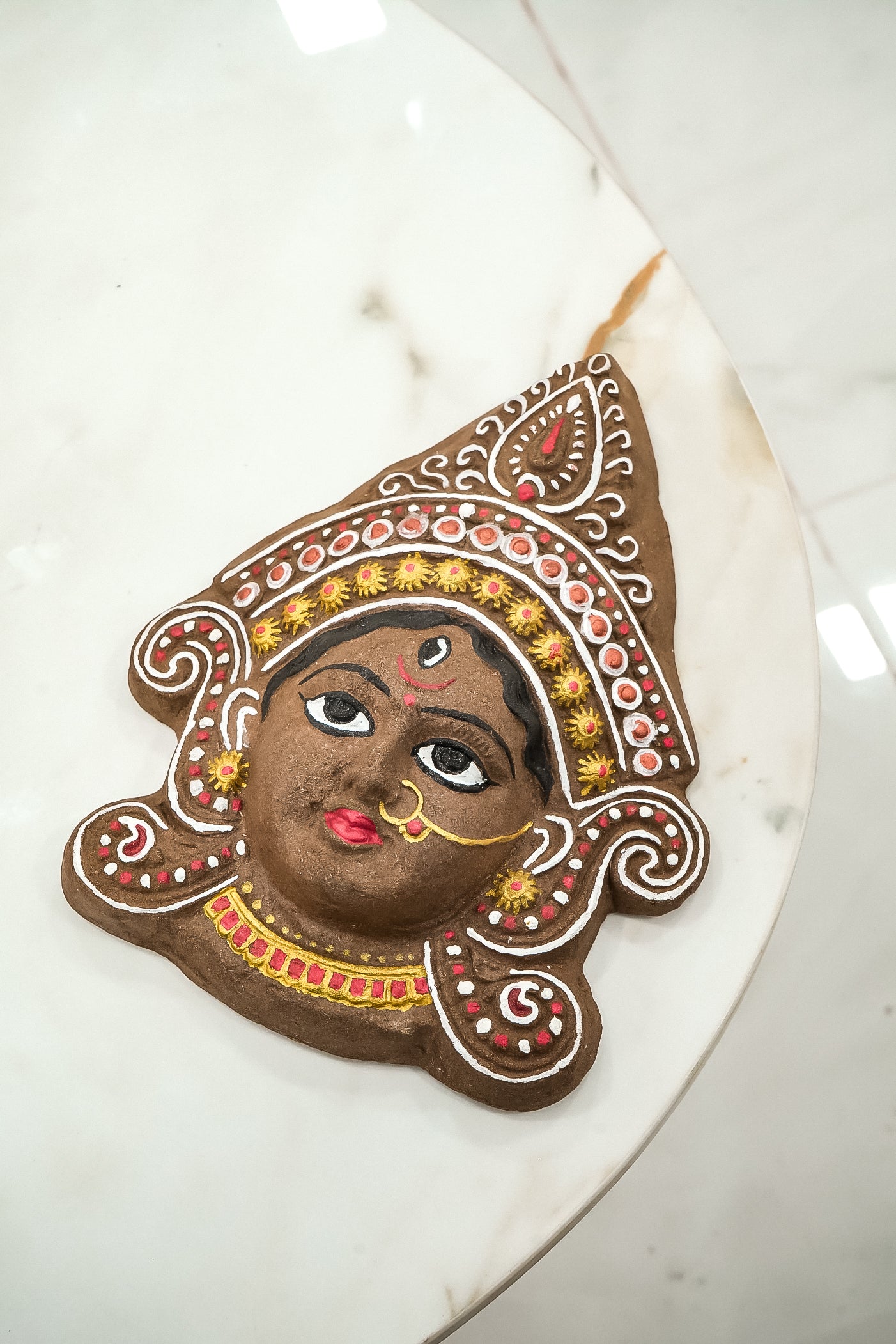 Eco-Friendly Cow Dung Maa Durga Face