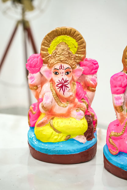 Cow Dung Eco-Friendly Laxmi Ganesh Idol