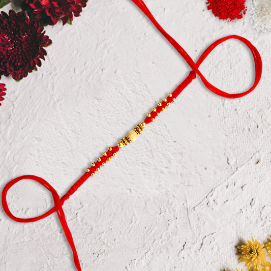 Special Designer Red Dora Rakhi By Upharkaro-Upharkaro