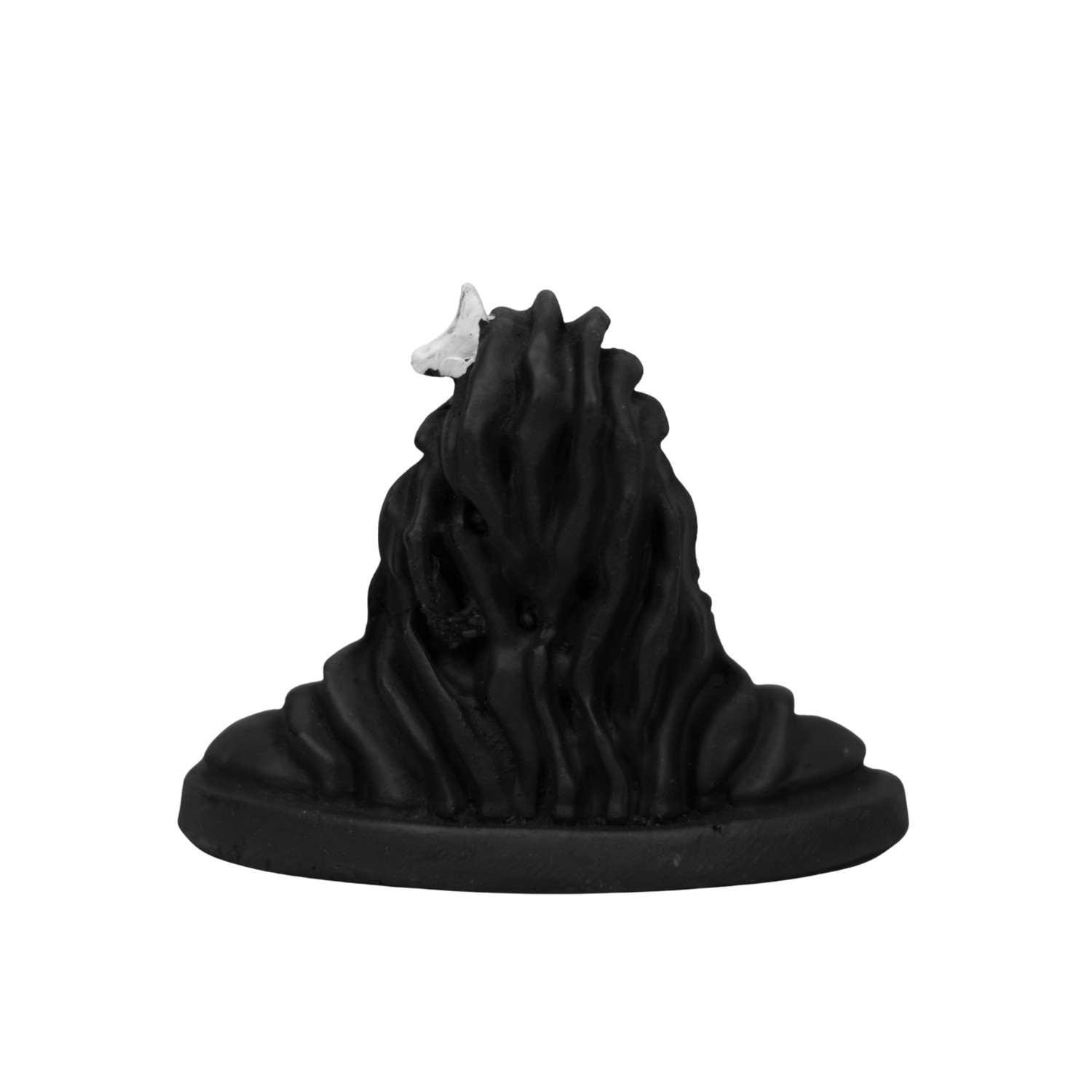 Black dragon figurine on a white background