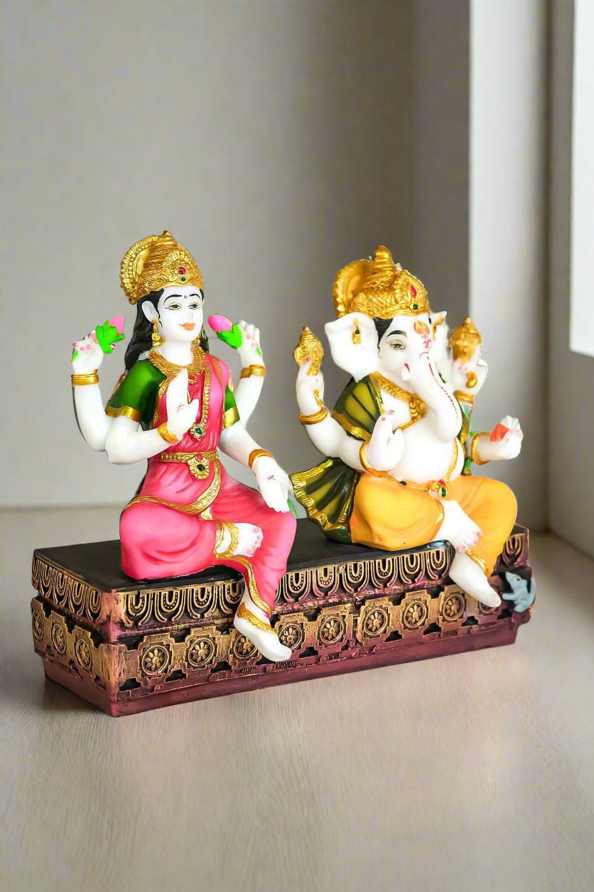 Elegant Decor Lakshmi Ganesha Idol for Pooja Room – 6% OFF | Decorative Murti for Diwali & Home Temple by Upharkaro-Upharkaro