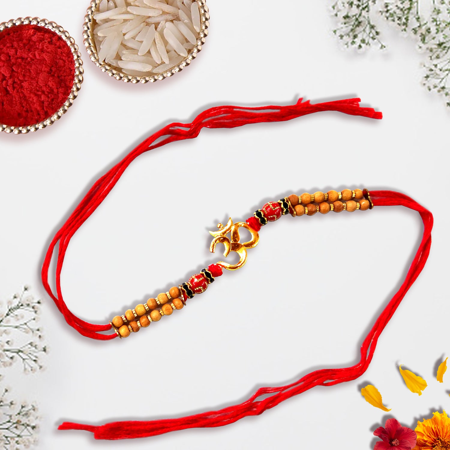 Om Fancy Rakhi for Bhaiya By Upharkaro – Sacred Spiritual Symbolism & Divine Design-Upharkaro