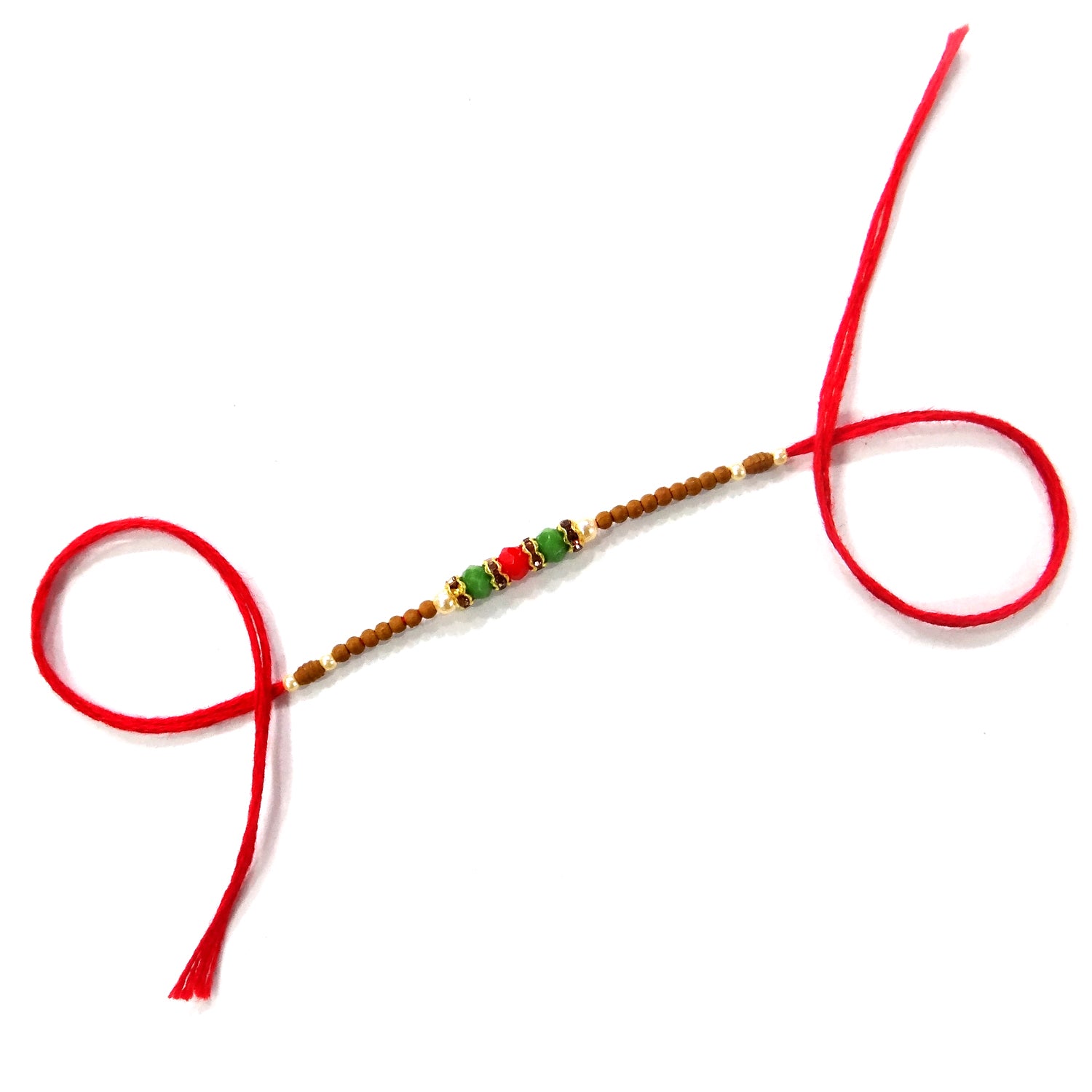 Designer Multi-Colour Pearl Rakhi for Brother – Elegant, Unique & Stylish Raksha Bandhan Gift | Upharkaro-Upharkaro