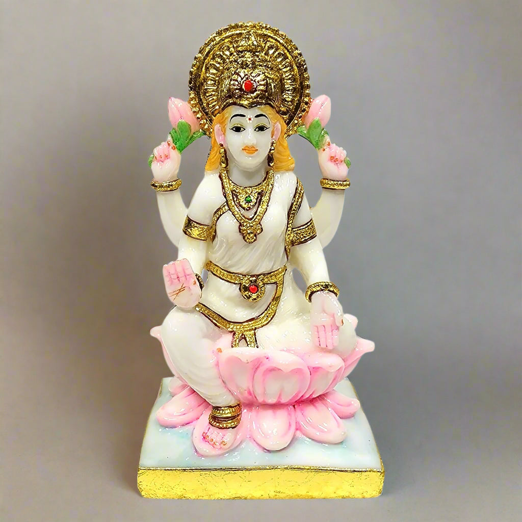 Marble Dust Goddess Lakshmi Statue-Upharkaro
